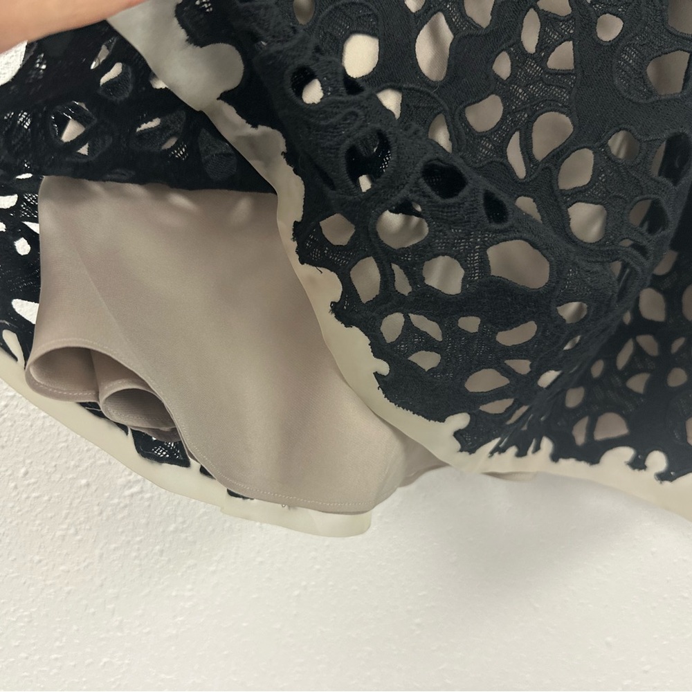 Elie Tahari Black and White A-Line Skirt - Picture 5 of 16